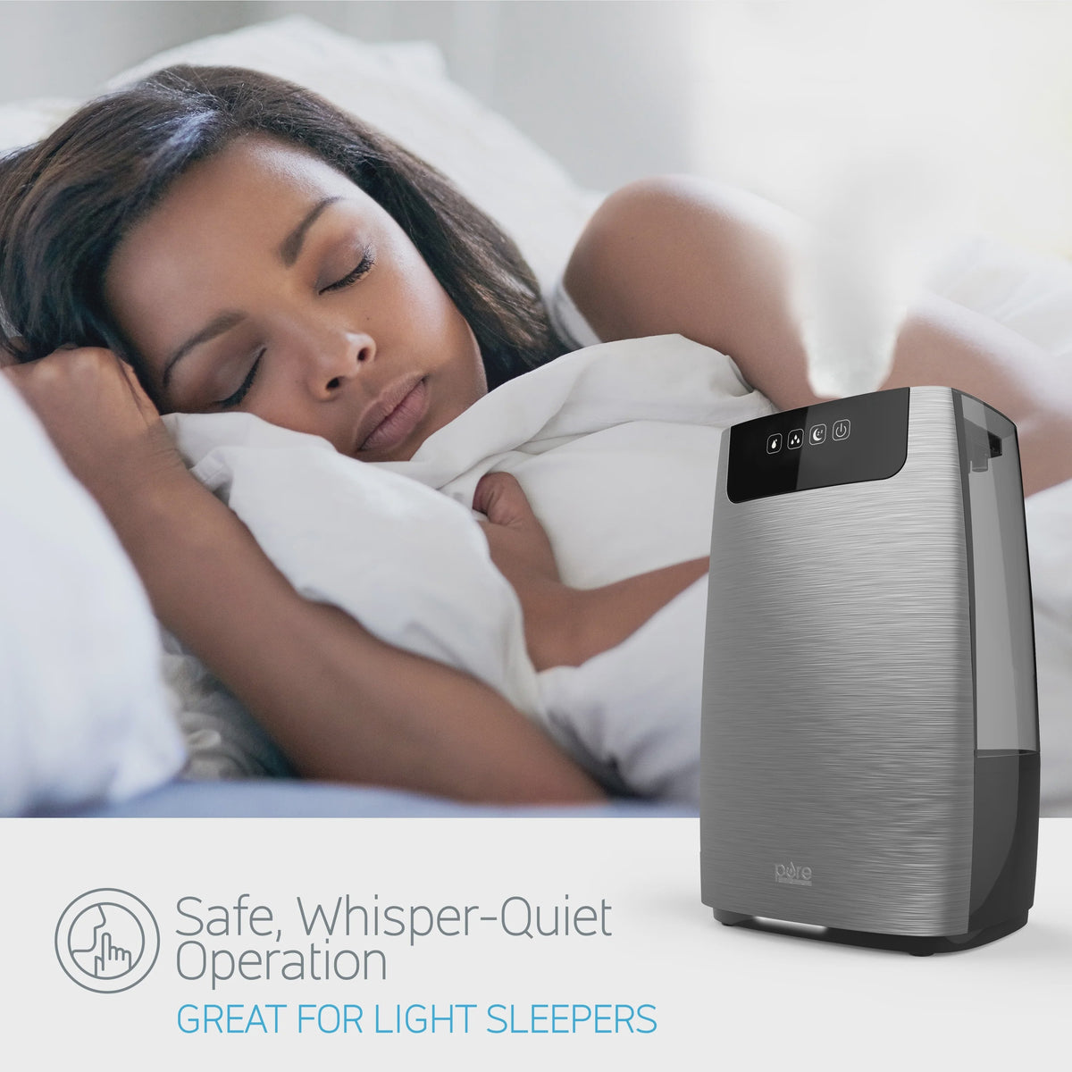 Enrichment HumeXL Ultrasonic Cool Mist Humidifier - Large, Easy-to-Clean Tank, High/Low Mist, 2 360 Mist Nozzles and Night Mode