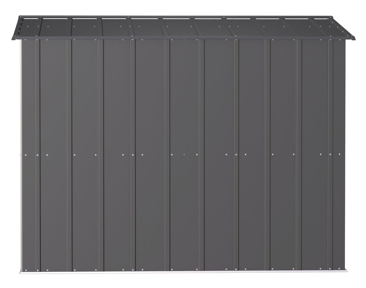 Arrow Classic Galvanized Steel Storage Shed, Charcoal, 8-ft x 8-ft