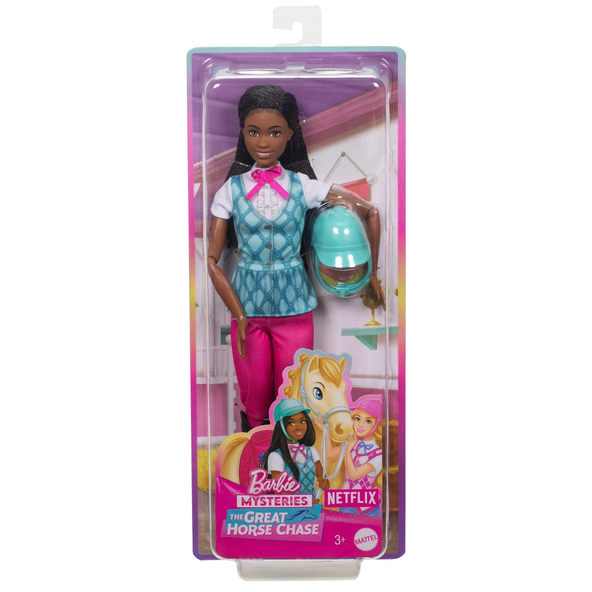 Barbie Mysteries: The Great Horse Chase Barbie Brooklyn Riding Doll with Accessories, Kids Ages 3+