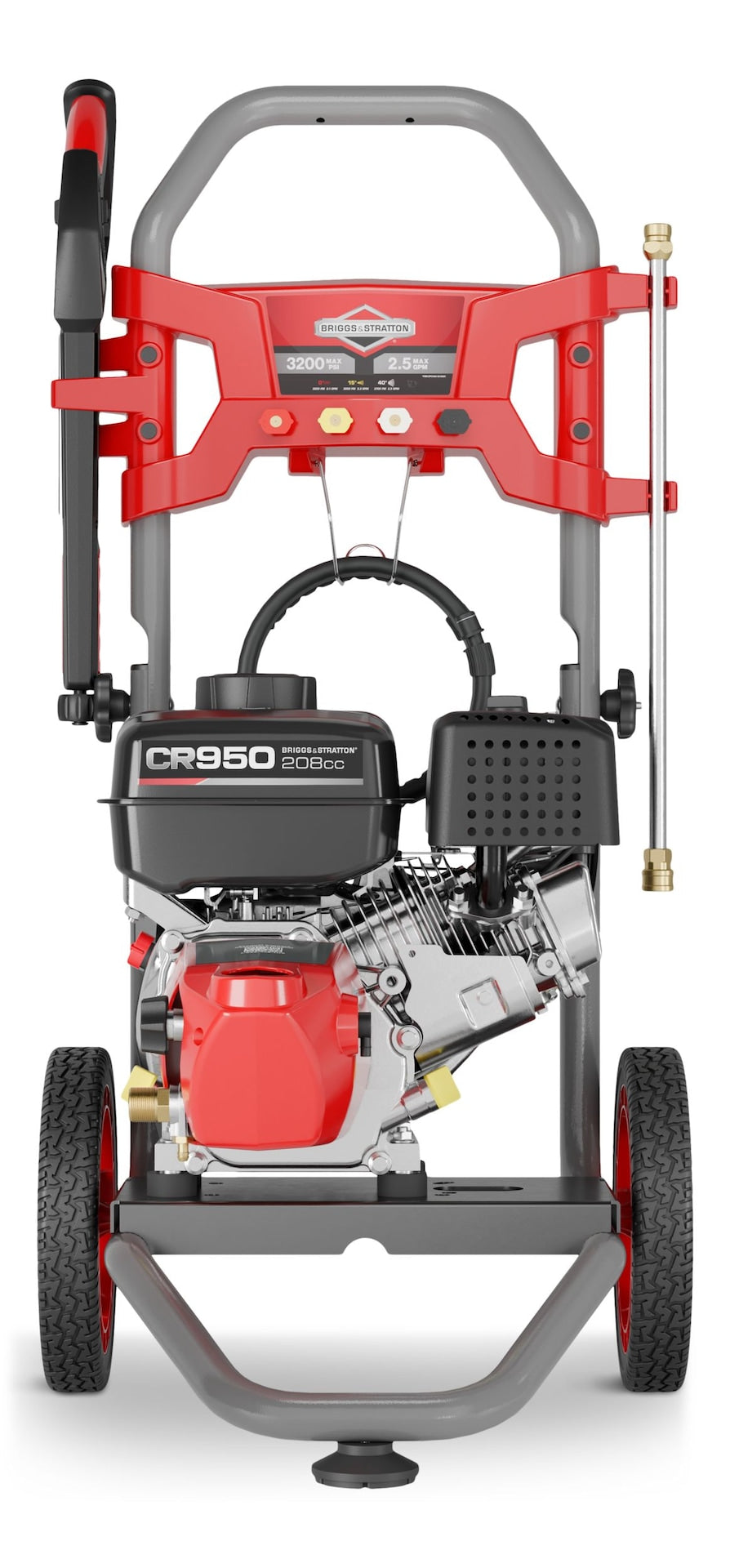 Briggs & Stratton 3200 PSI 2.5 GPM 208cc Engine Wheeled Gas Pressure Washer