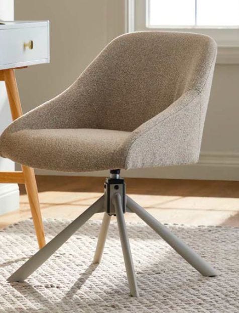 CANVAS Chester Swivel Office Chair, Greige
