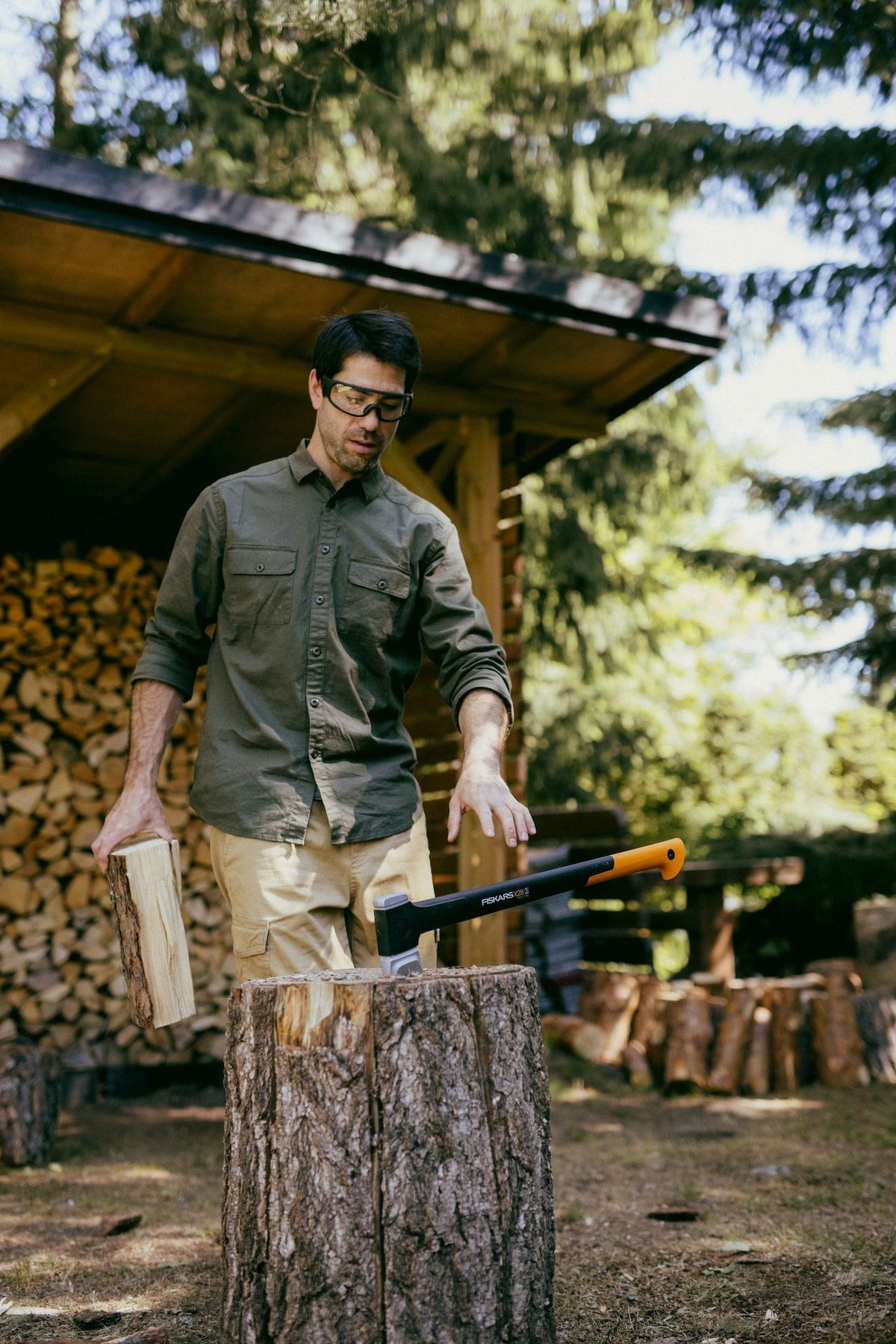 Fiskars Splitting Axe with FiberComp shaft, 28-in