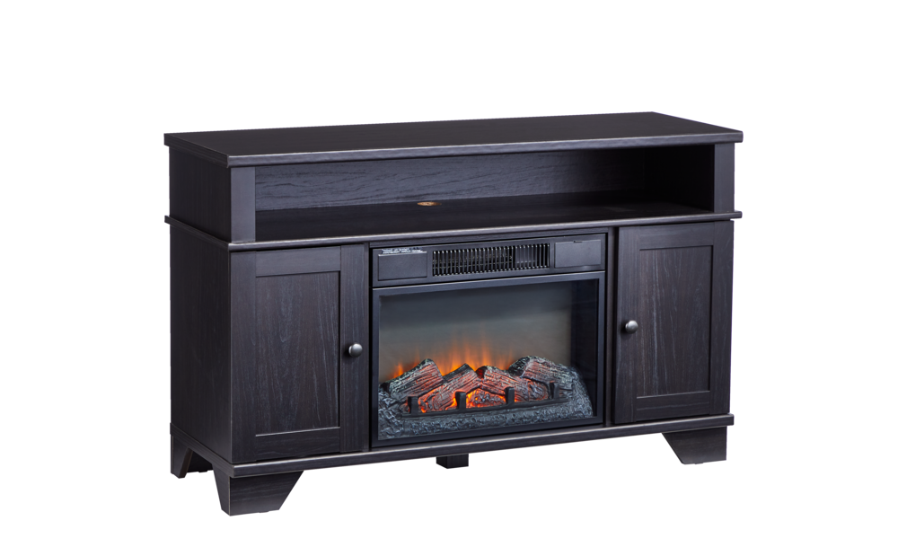 For Living Hamilton Electric Fireplace TV Stand, 44.5-in, 1500W, Brown Cappucino