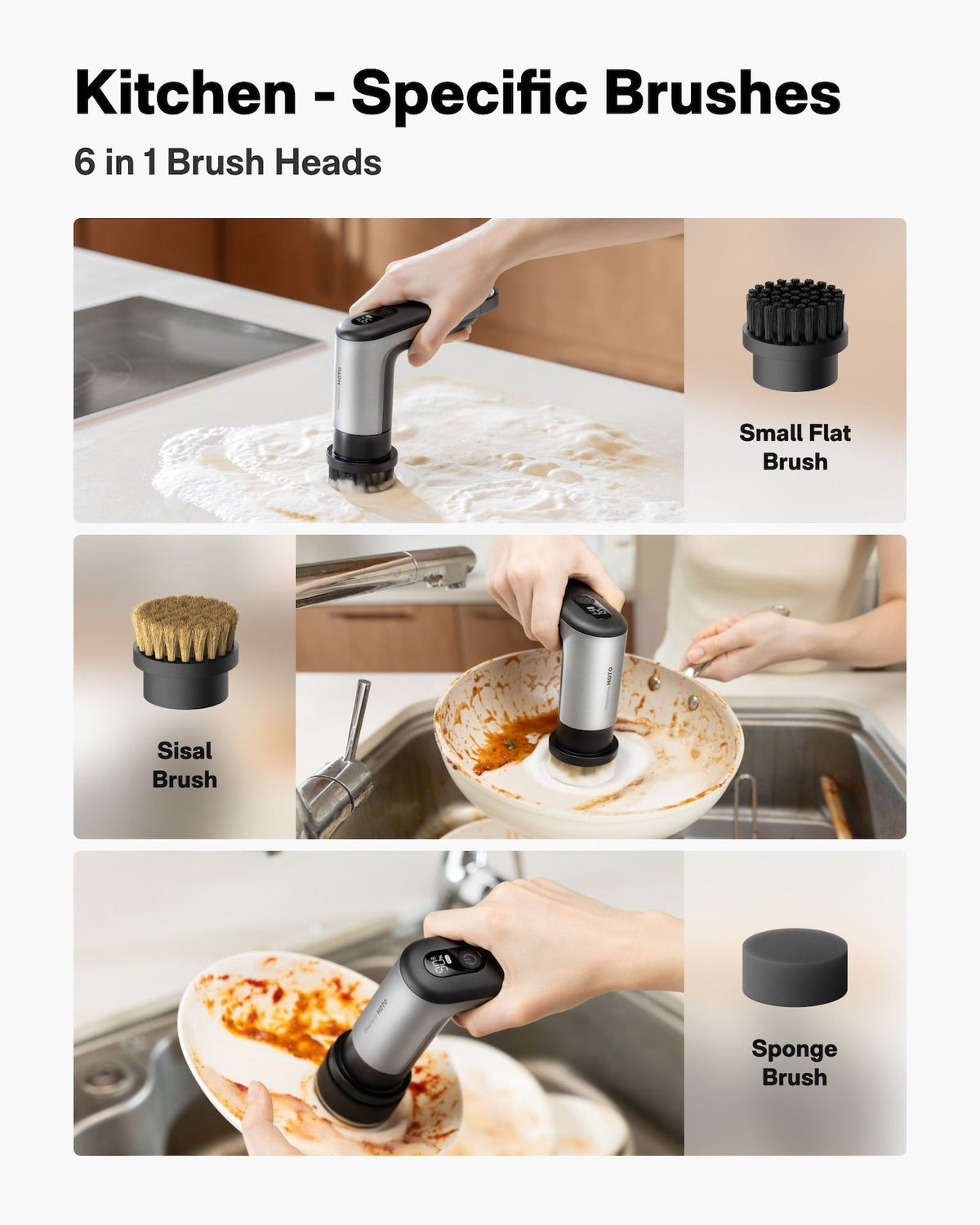 HOTO Grip Cordless Spin Scrubber