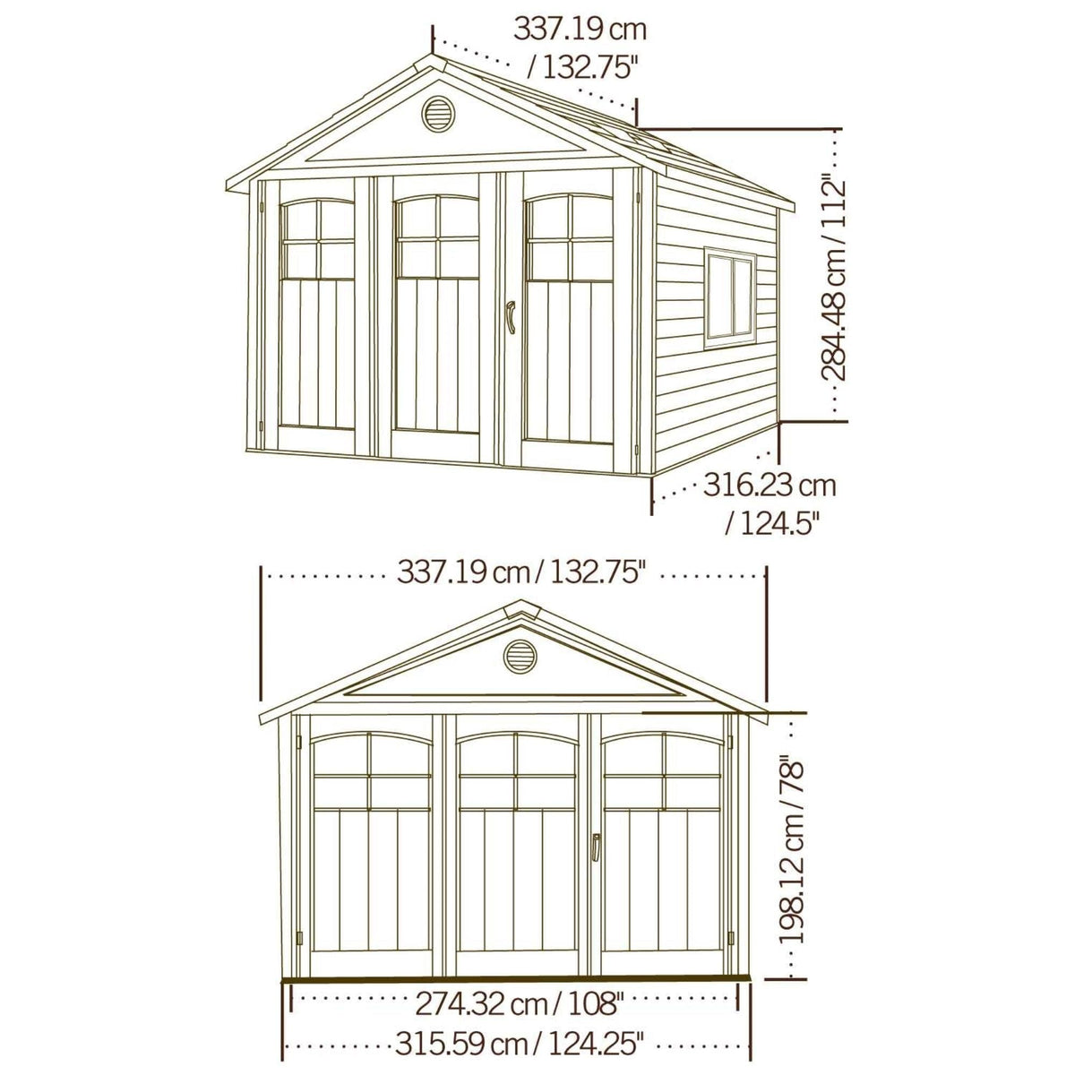 Lifetime Outdoor Storage Shed, 11-ft x 11-ft