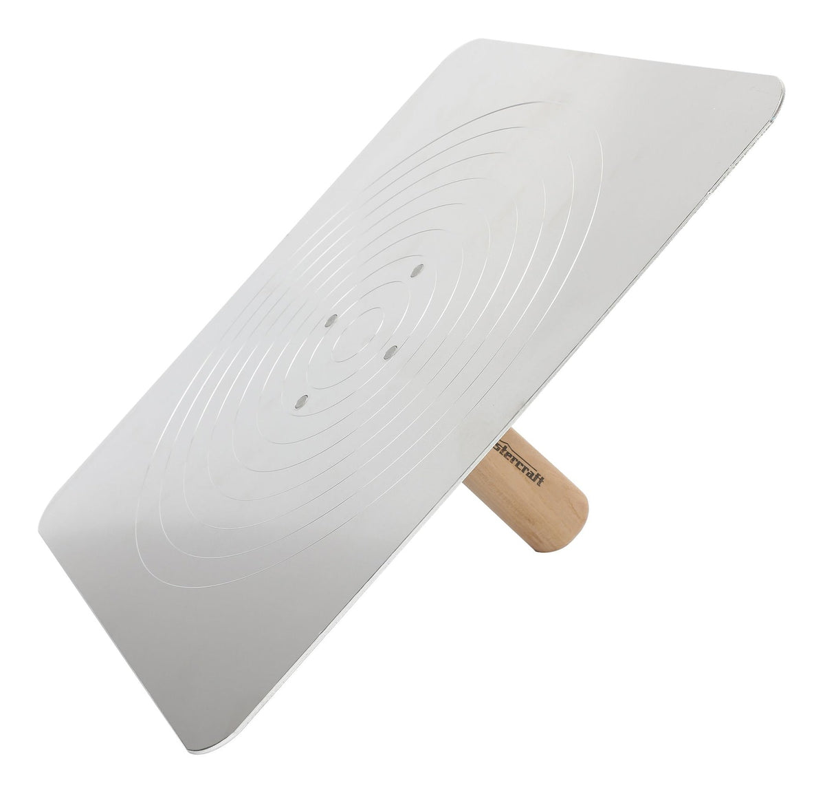 Mastercraft Aluminum Hawk, with Wooden Handle, Plaster & Drywall Tool, 13 x 13-in