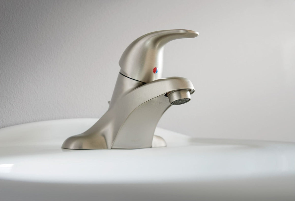 Moen Adler Single Handle Bathroom Faucet, Spot Resist Brushed Nickel