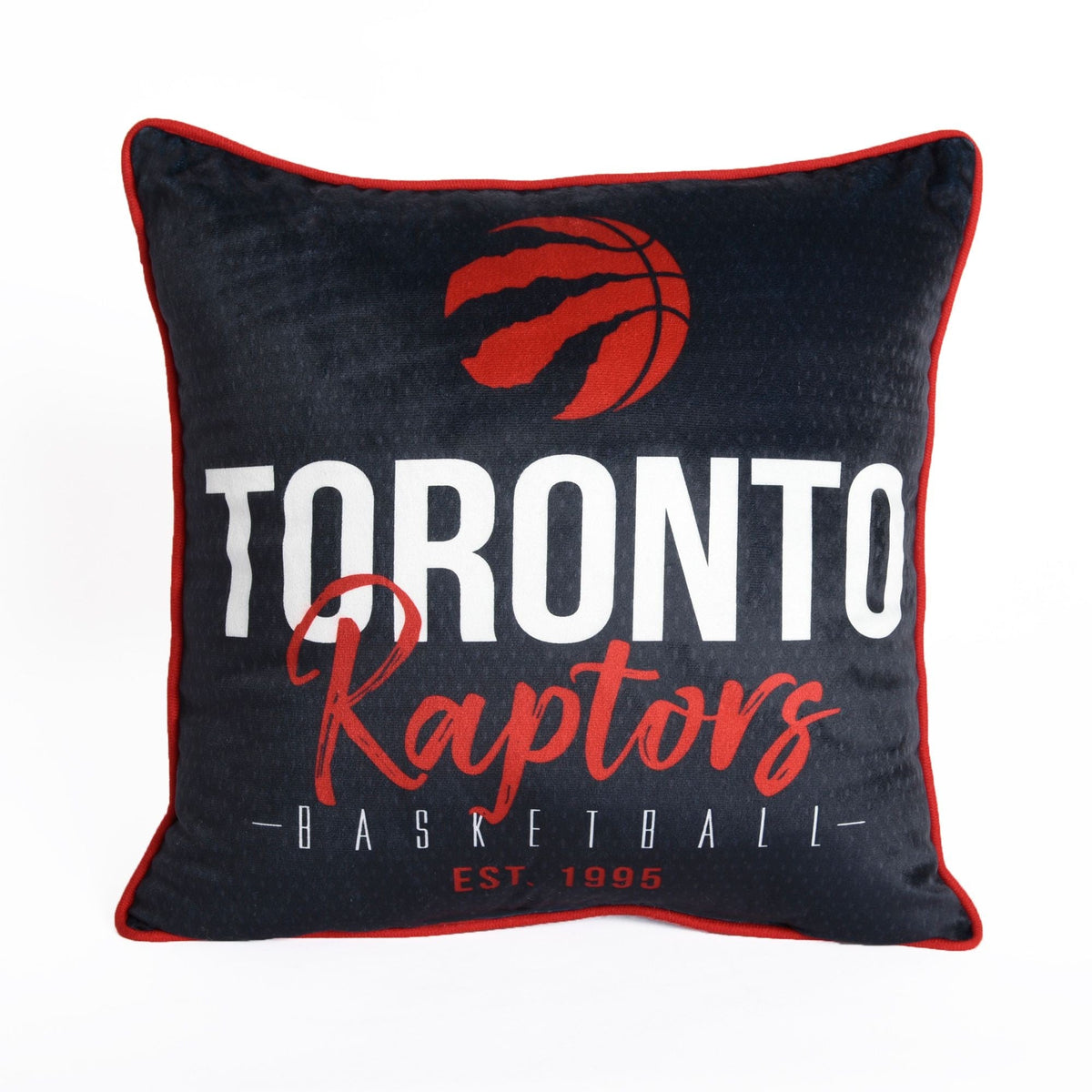 NBA Toronto Raptors Basketball Est. 1995 Décor Throw Pillow For Fans, Black, 18-in x 18-in