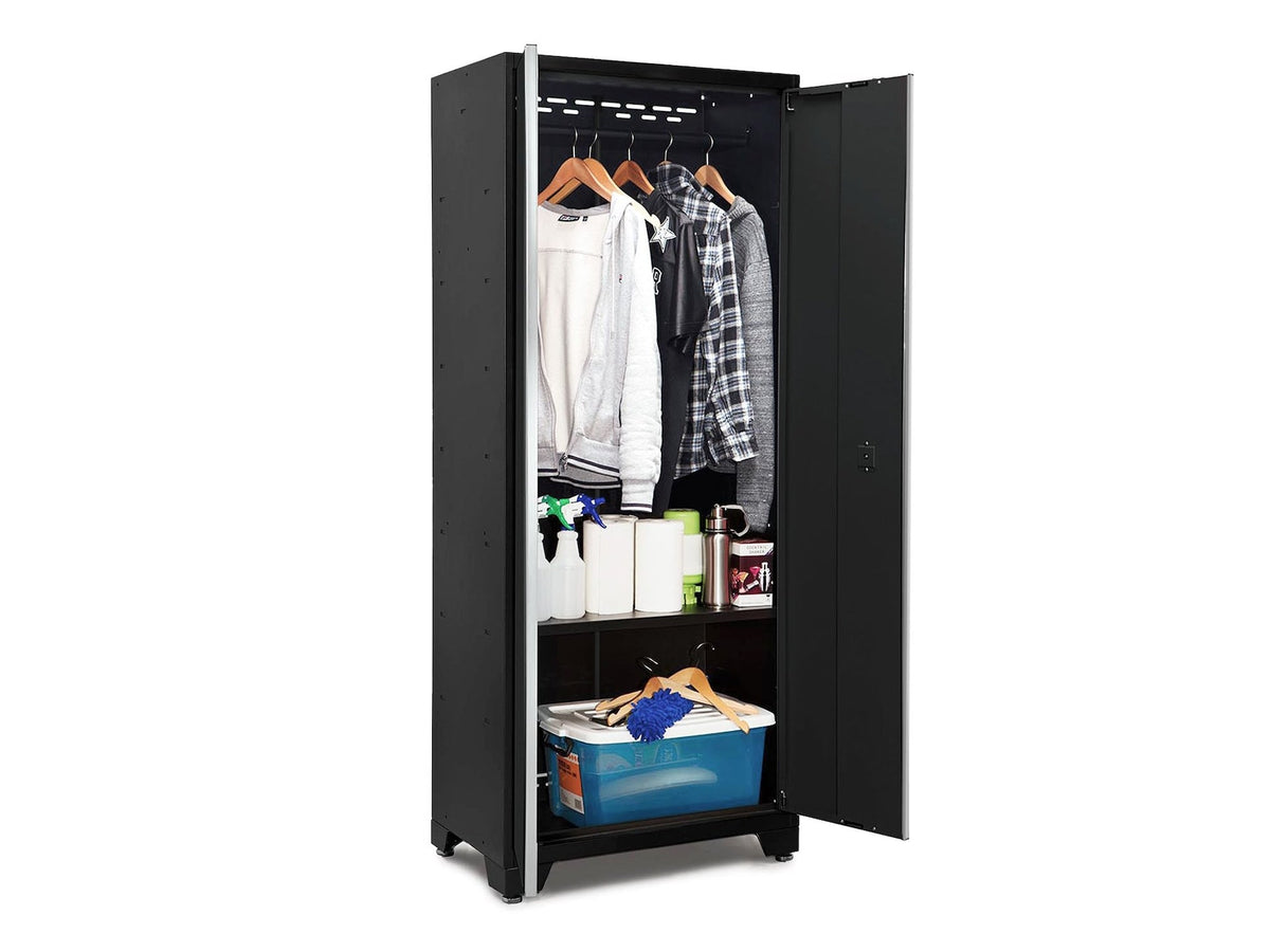 NewAge Bold Series 24-Gauge Steel RTA Storage Locker with 3 Shelves, Black, 30-in