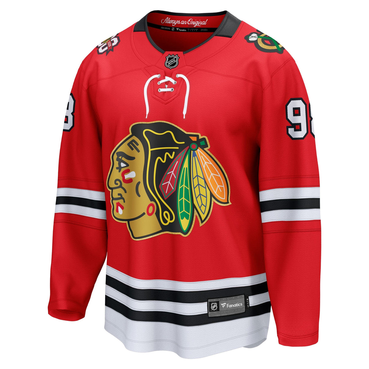 NHL Chicago Blackhawks 2025-2026 Adult Standard Connor Bedard Centennial Breakaway Player Jersey, Various Sizes