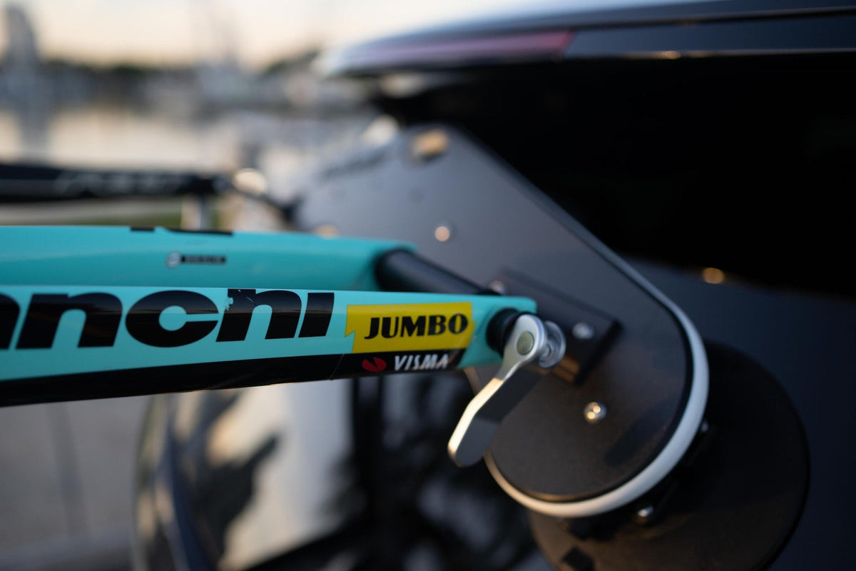 SeaSucker Mini Bomber MAX 2-Bike Fork-Mount Bike Carrier/Rack with HUSKE Plugs, Black