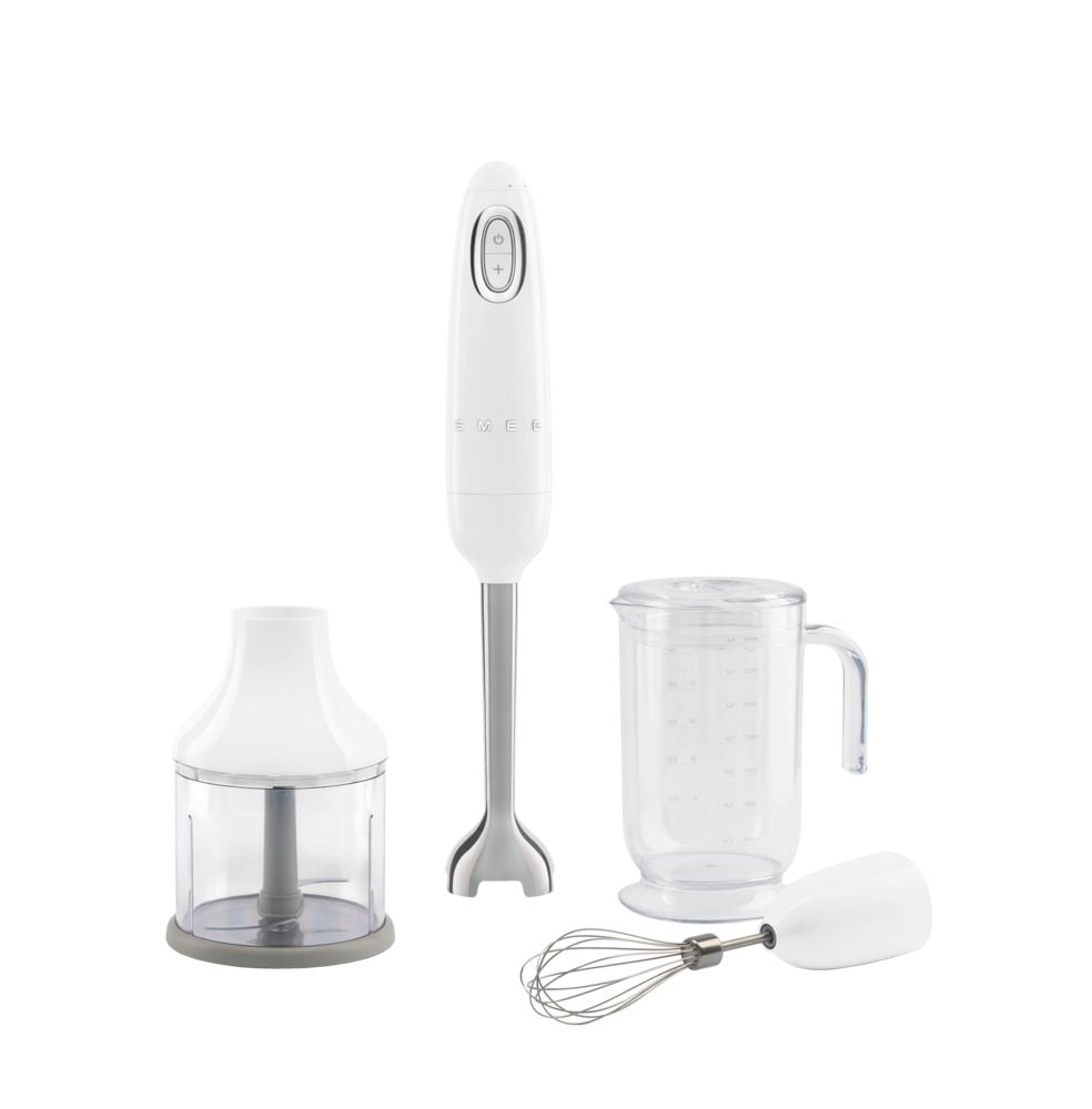 SMEG Variable Speed Hand Blender with Attachments, White