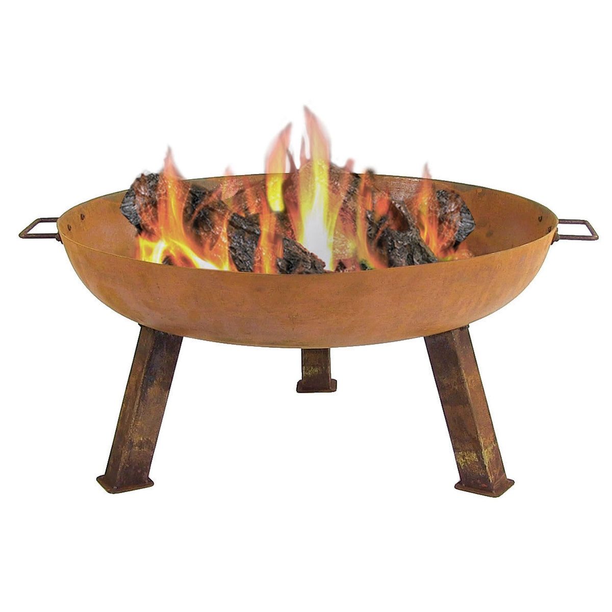 Sunnydaze Decor Rustic Cast Iron Fire Bowl, 30-in