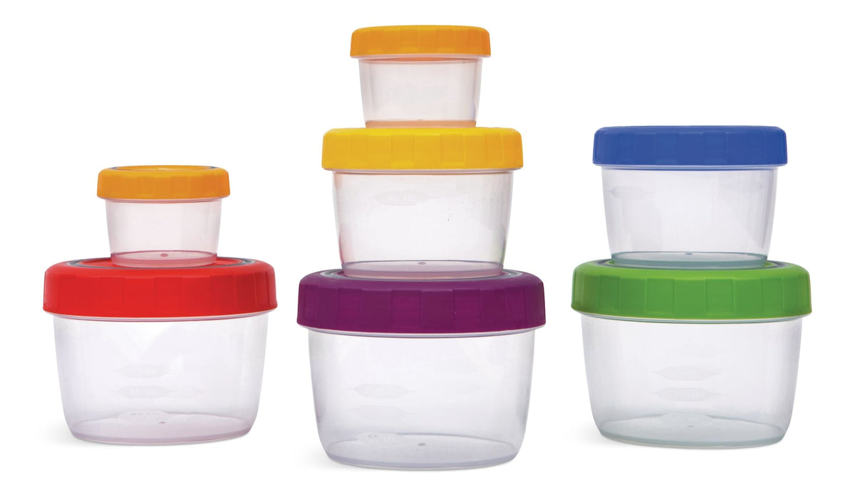 Surelock Nestable Clear Plastic Food Storage Container Set with Lids