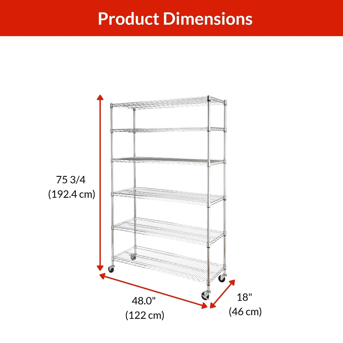 type A Metal 6-Tier Adjustable Wire Shelving Storage Unit with Wheels, Mastercraft Heavy Duty Stackable Storage Box with Lid, 102-L, Black/Blue,...