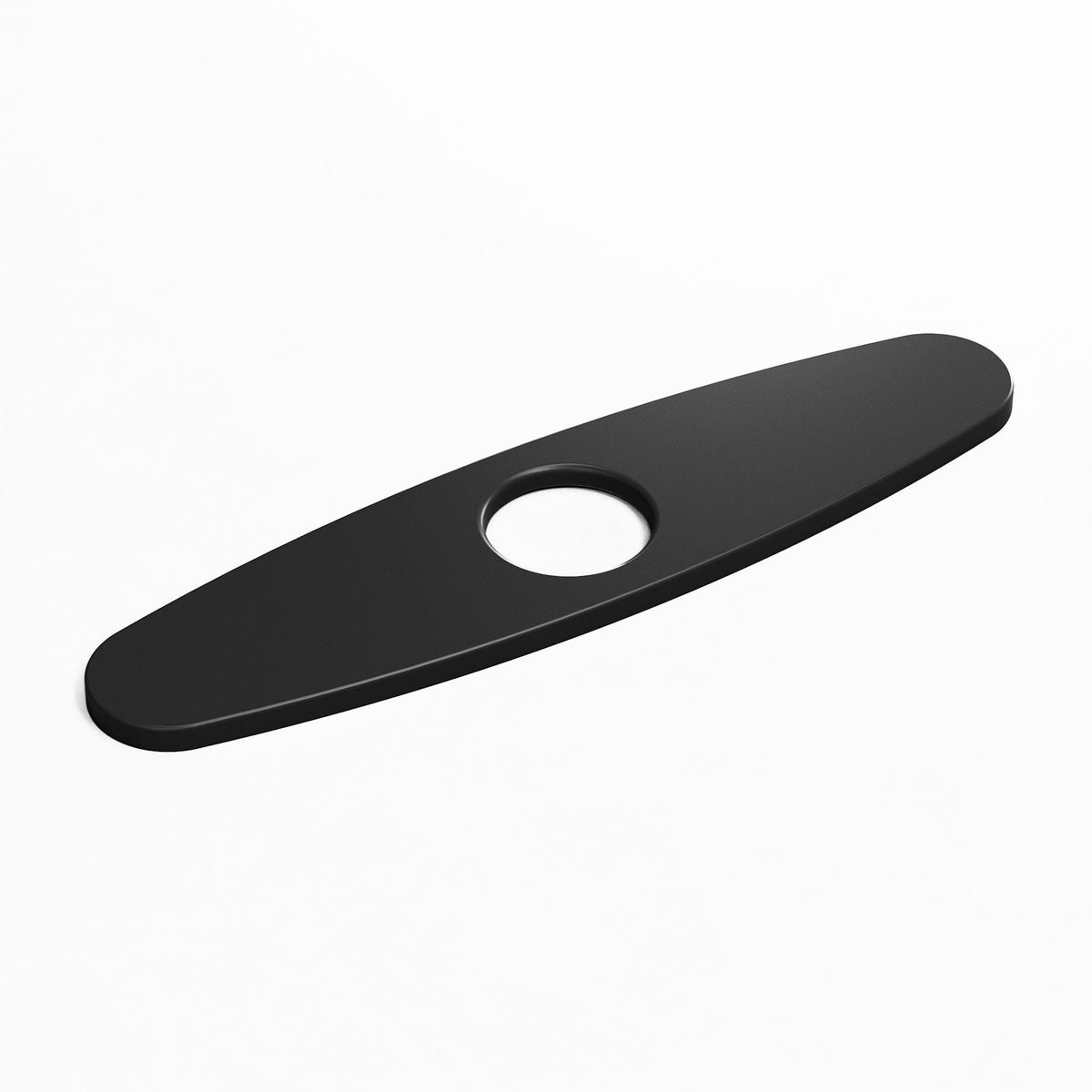 VIGO Kitchen Sink Faucet Hole Cover Deck Plate For 1 or 3 Hole, Matte Black, 10-in