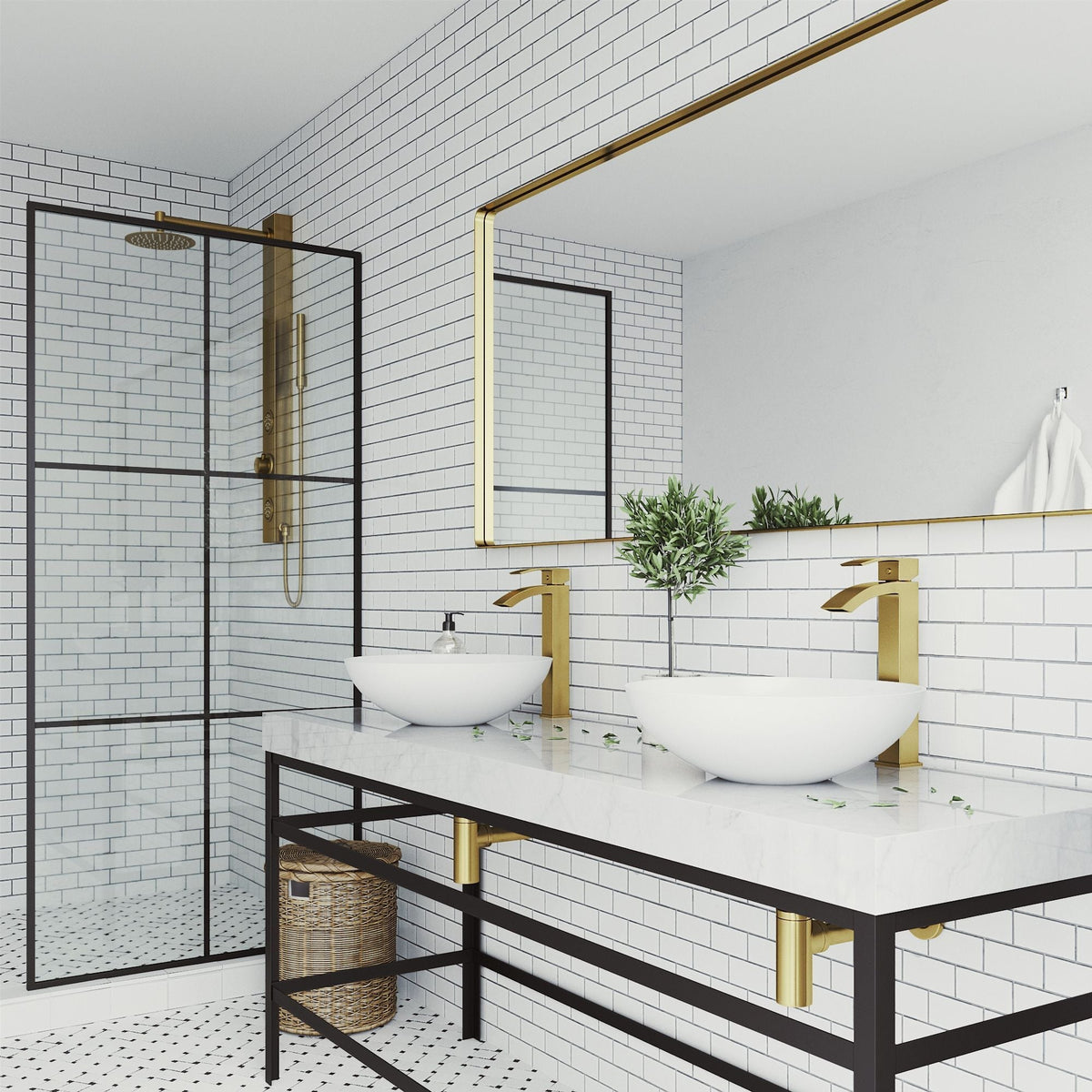 VIGO Lotus MatteStone Round White Composite Bathroom Sink/Basin Set with Duris Faucet and Pop-Up Drain
