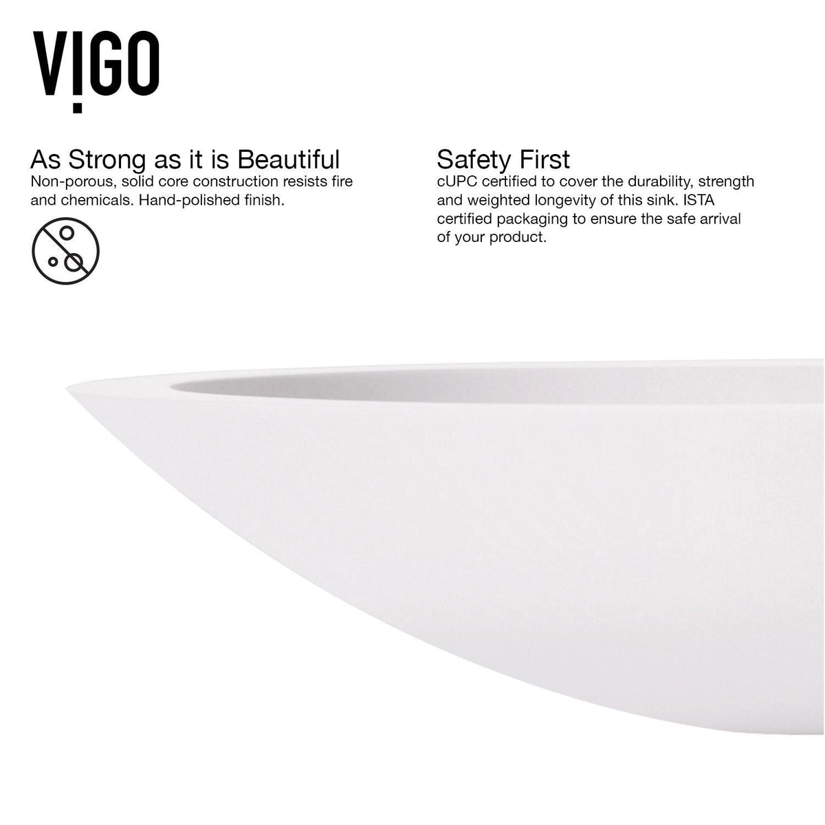 VIGO Wisteria MatteStone White Bathroom Sink/Basin Set with Amada Faucet and Oval Composite Vessel