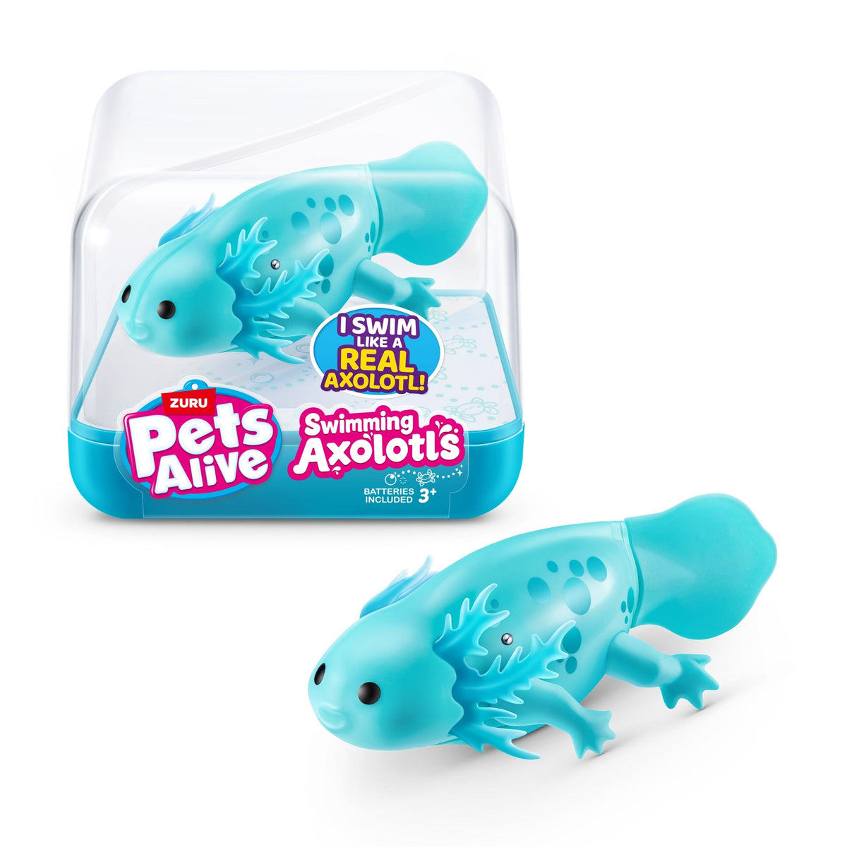Zuru Pets Alive Realsitic Swimming Axolotl for Ages 3+