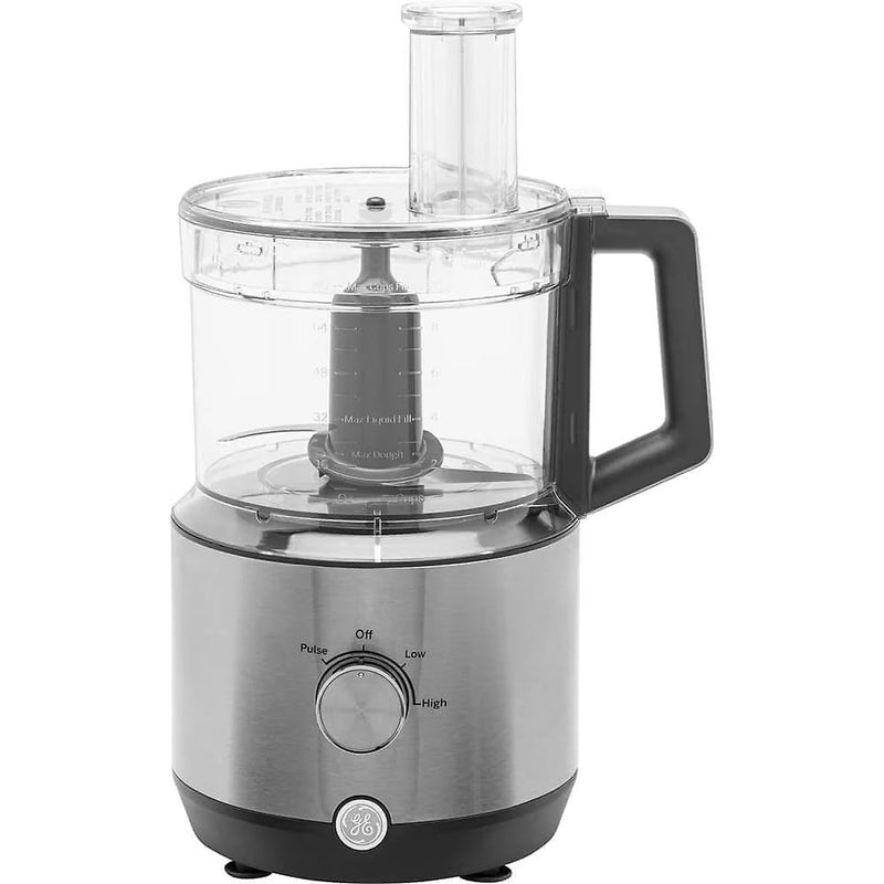 GE 550-Watt 12-Cup Food Processor with Accessories and Stainless Steel Blades, Stainless Steel F7