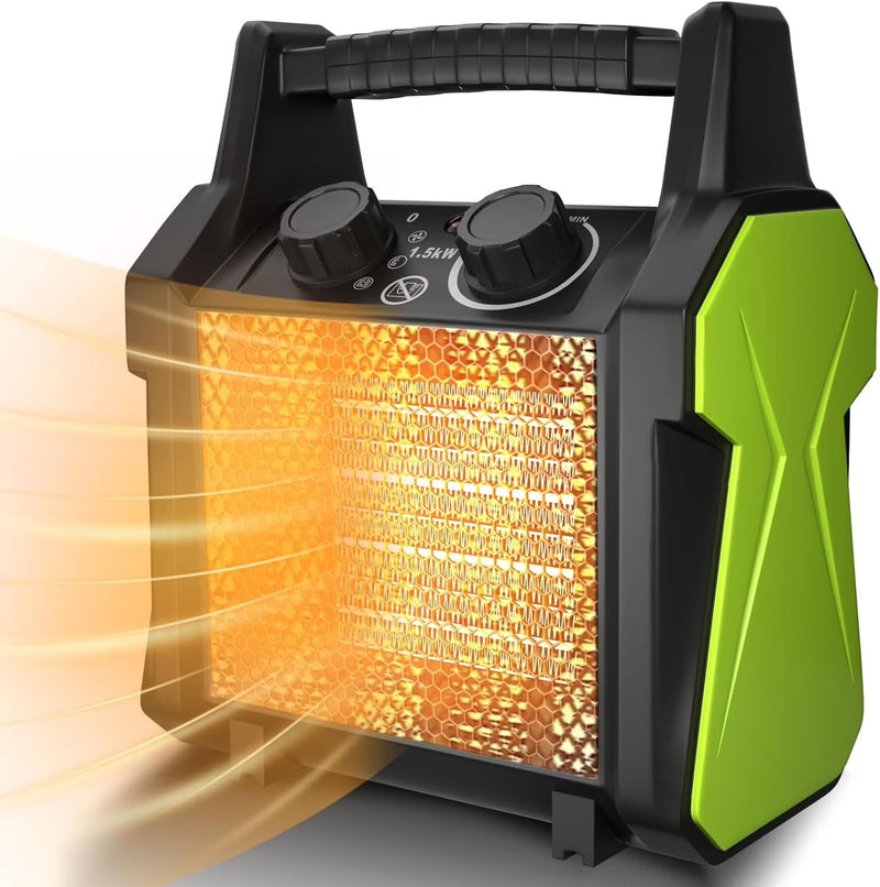 WarmHaven Outdoor Heater for Patio, Electric Space heater with Overheat Protection, 1500W Fast Heat PTC Ceramic Portable Garage Heater for... Y9