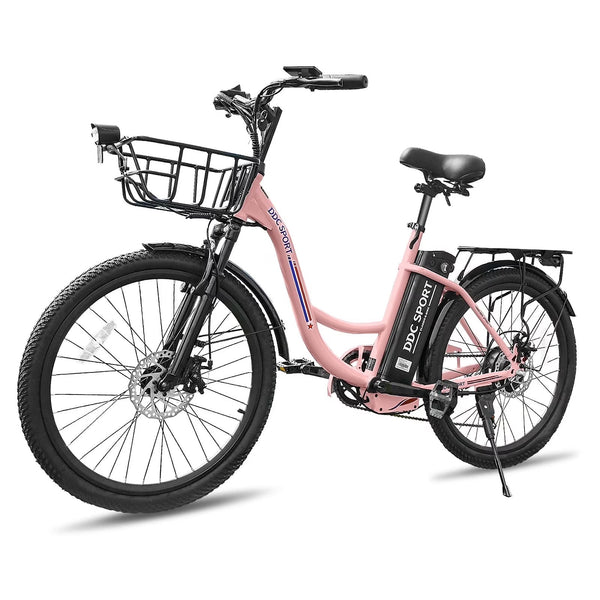 24 Inch Cruiser Electric Bike, E-Bike for Adults, Ebike with 36V 10.4AH Removable Battery, Step Through Ebike for Women Men,City Electric... S1