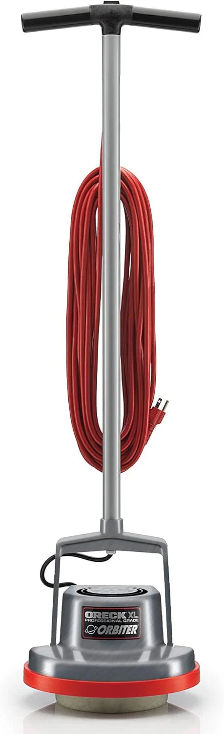 Commercial Orbiter Hard Floor Cleaner Machine, Multi-Purpose Floor Cleaning, Random Orbital Drive, Wide Cleaning Path, 50-Foot Long Cord, ORB550MC, Gray/Red-Oreck J6
