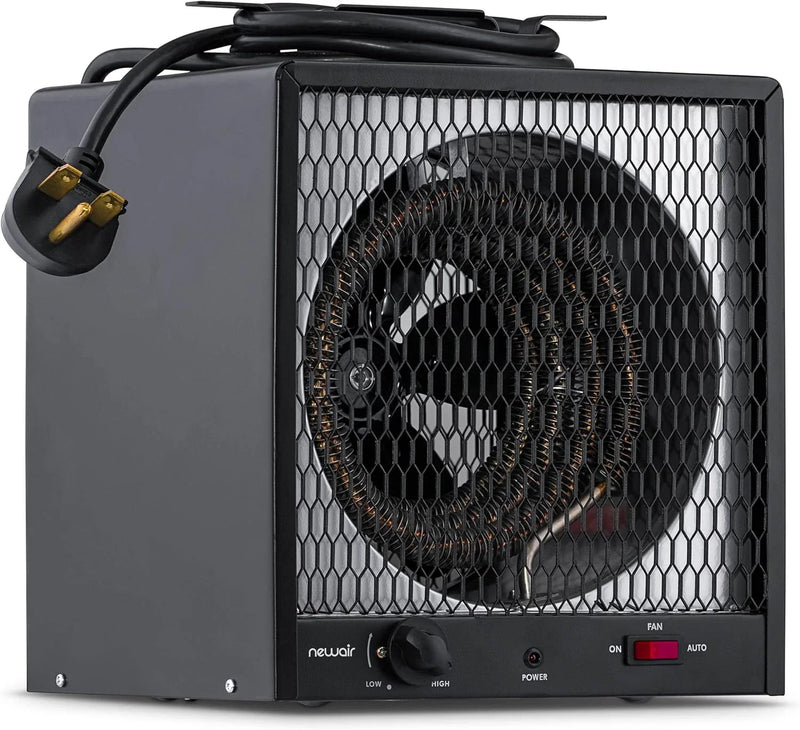 Portable Heater (240V) Portable Electric Garage Heater Heats Up to 600 sq. ft. with 6-Foot Cord Wrap and Carrying Handle | 5600 Watt Portable Electric Shop Heater for Garage and Work Shop Z9