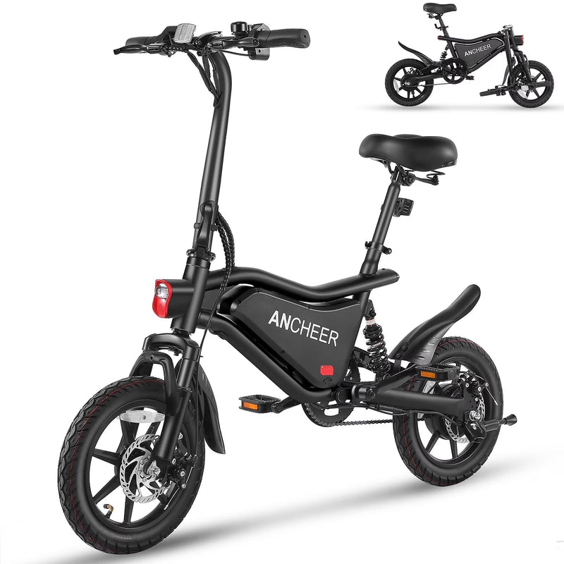 ANCHEER Peak 500W Electric Bike for Adults, Foldable Electric Bikes with 48V 374Wh Battery, 14 in Electric Bicycle for Men Women, LCD Digital... D7