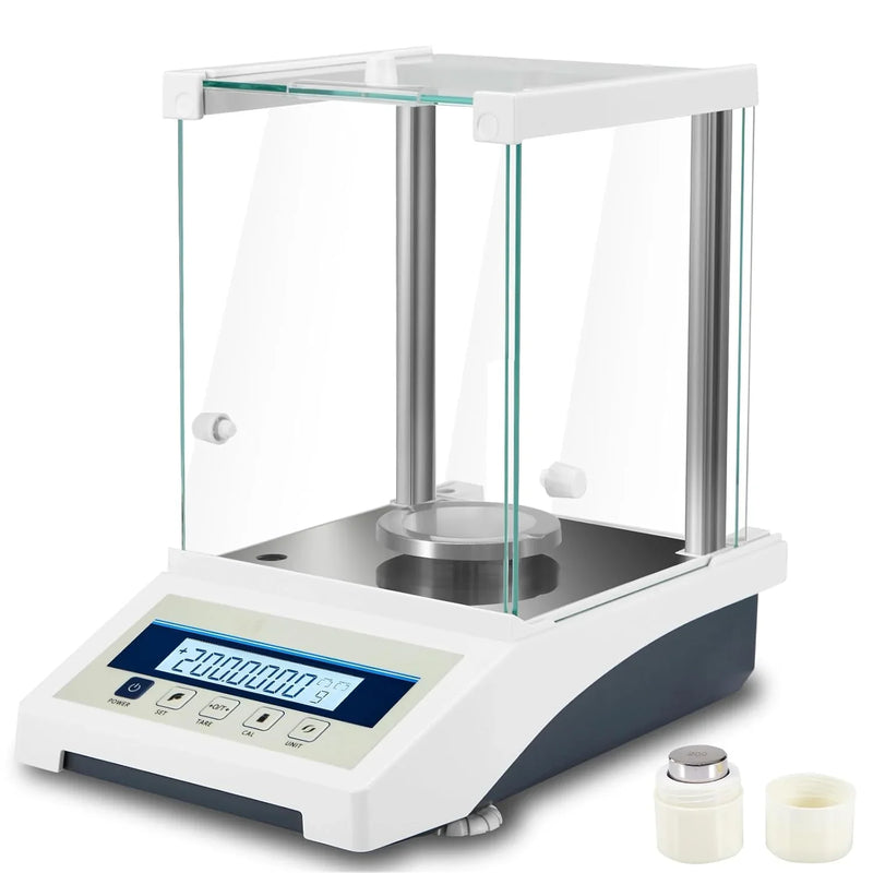 Lab Scale, Digital Analytical Balance 220g/ 0.1mg, High Precision Scientific Precision Scale Accuracy 0.0001g, Balance Scale for Coin/Jewelry/Powder with Weights and RS232 Interface F6