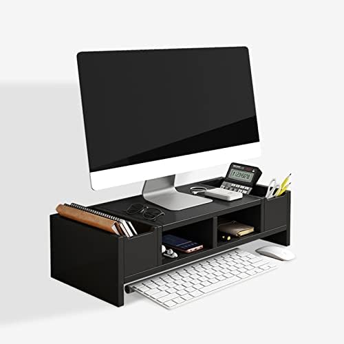 Floating TV Stand - Modern Furniture - Floating TV Stand with Drawers - Wooden Wall-mounted Cabinet Unit with Drawers - Double-layer Computer and TV Space Organizer台 J6
