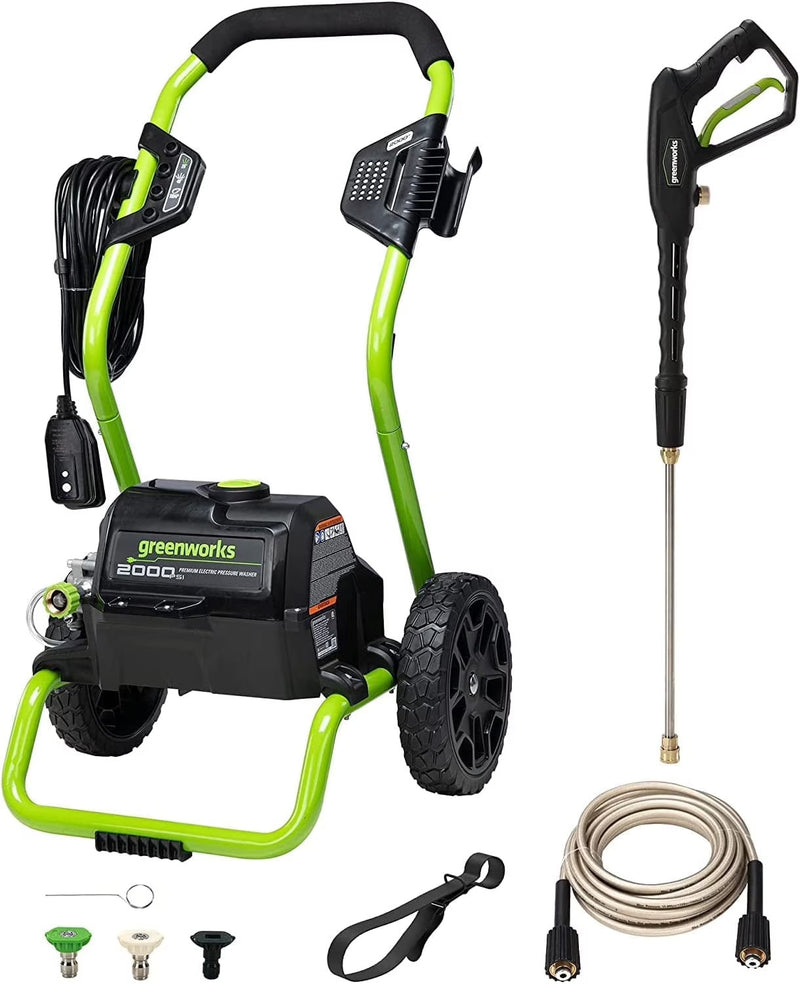 Greenworks 2000 Max PSI, 1.1 GPM (13 Amp) Electric Pressure Washer GPW2000-1RG K8