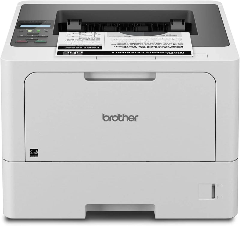 Business single-color laser printer, equipped with dual paper trays, wireless network and gigabit Ethernet connection, double-sided printing, large-capacity paper storage and mobile printing function, white model P3