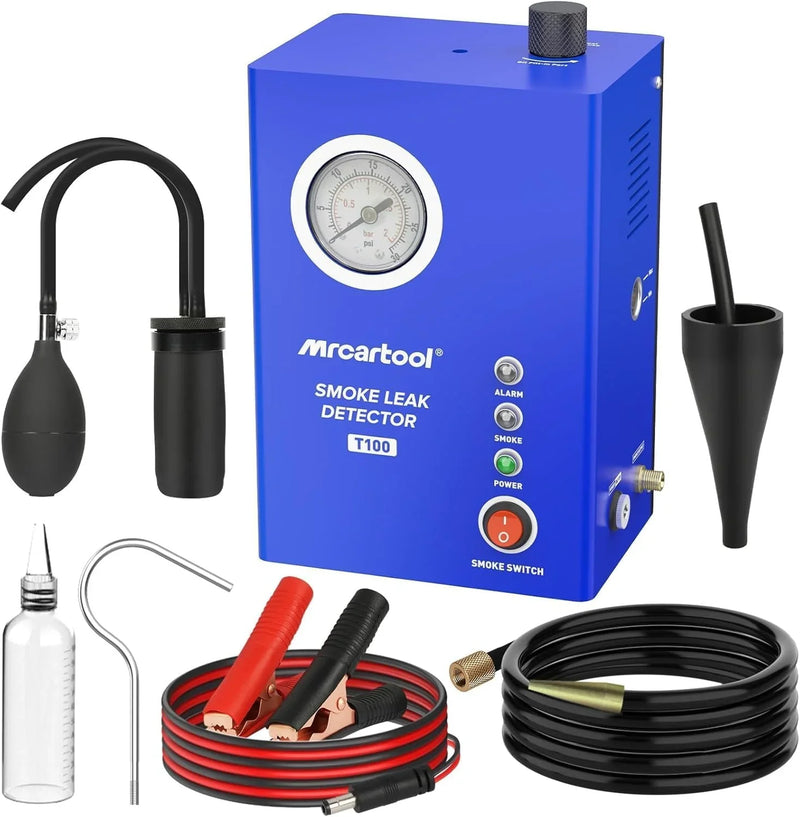 Smoke machine leakage tester, 12-volt DC car smoke machine leakage detector, equipped with an air flow meter and an oil level gauge, suitable for all vehicles. T6