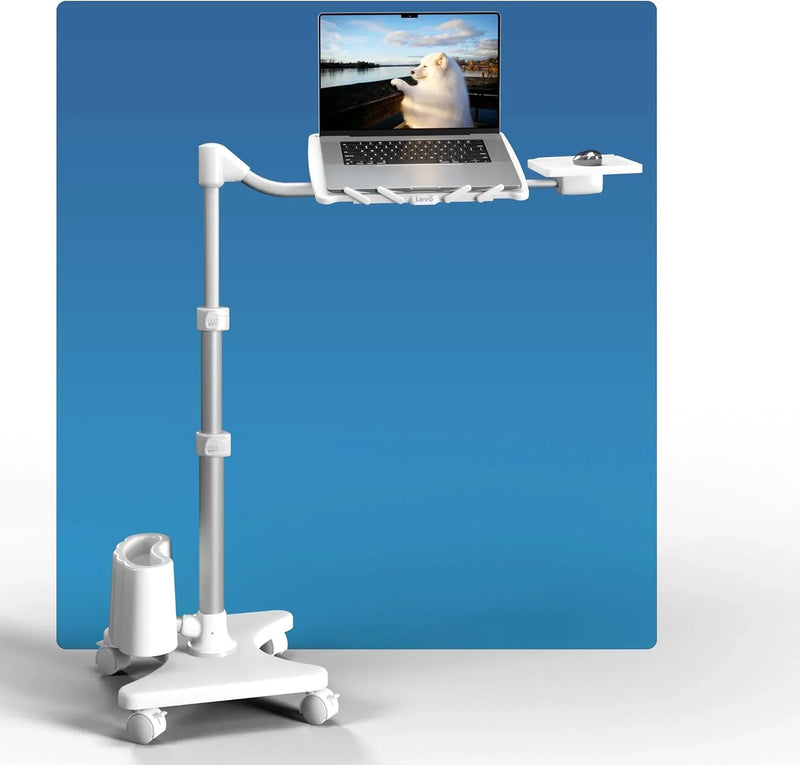Adjustable laptop stand - Portable computer table and comfortable desk suitable for beds, sofas or offices - Portable mobile workstation, can be tilted - Suitable for devices under 16 inches - Brown and black V6
