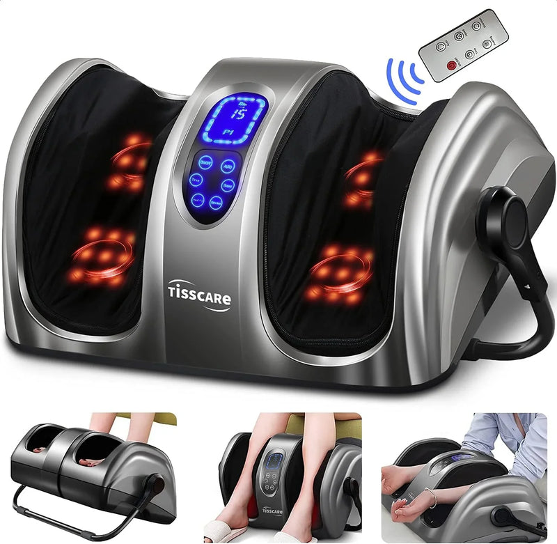 Therapeutic foot massager with heat therapy: Suitable for nerve disorders, plantar fasciitis and pain relief. This FSA/HSA compliant foot massager is suitable for home/office use to massage the feet/legs/shins/ankles. It is suitable for both women an N5