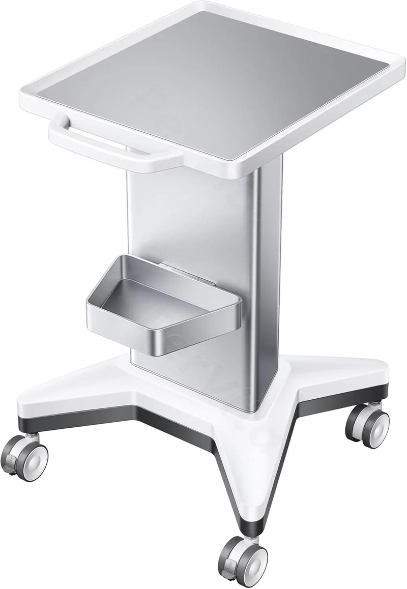 Medical Utility Cart with 4 Swivel Wheels, 100 lbs Capacity for PSP10/PSP15 Shockwave Machines, Beauty, Medical, Office & Home Use Equipment, 15.7x17.3 in Non-Slip Platform & Gel Tray Z3