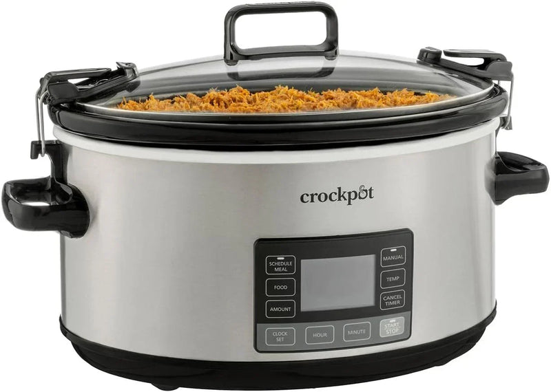 Crock-Pot 7 Quart Portable Programmable Slow Cooker with Timer and Locking Lid M7