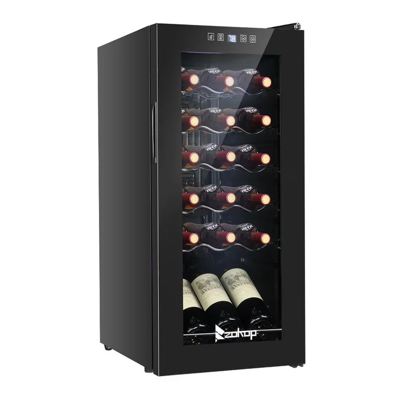 Zimtown 1.8Cu.Ft 18Bottle Compressor Wine Cooler Refrigerator Freestanding Compact Mini Wine Fridge F3
