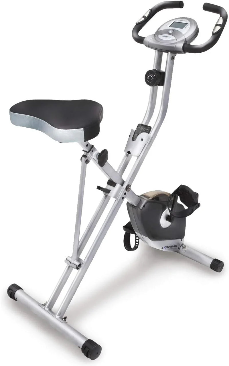 Compact folding exercise bike, 8 different intensity level fixed bikes, featuring Bluetooth tracking function and option for tablet stand. I6