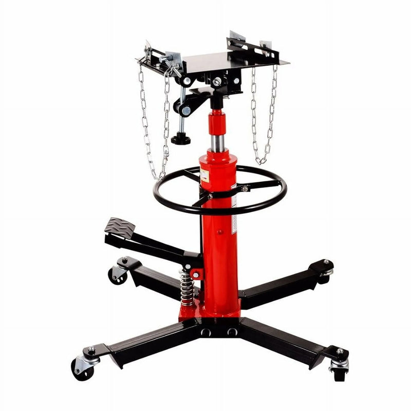 Hydraulic Car Transmission Jack Vertical Lift,1660 Pounds,360掳Rotating Wheel Lift,Red N5