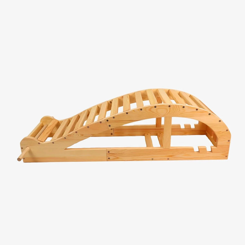 Yoga Inverted Pole Pose Seated Cushion - Wooden backward bend seat cushion, designed for deep stretching and enhancing flexibility; Large-sized backward bend cushion, providing better support effect C9