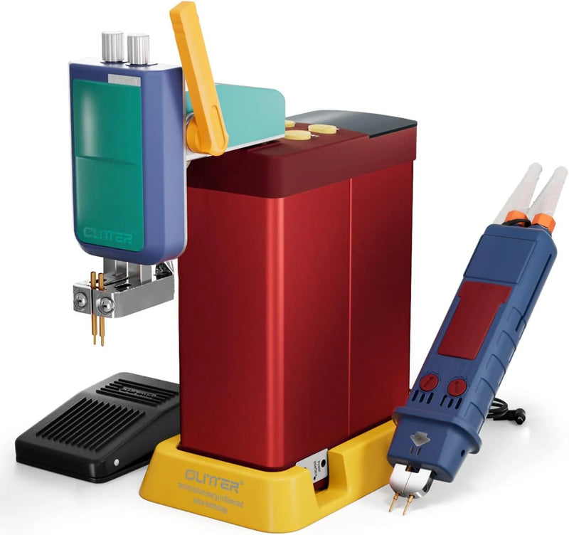 4500-watt super capacitor pulse battery welding machine, a DIY tool suitable for repairing 18650 lithium battery packs, equipped with a handle-type push welding arm and foot pedal switch, capable of continuous operation for 24 hours. J1