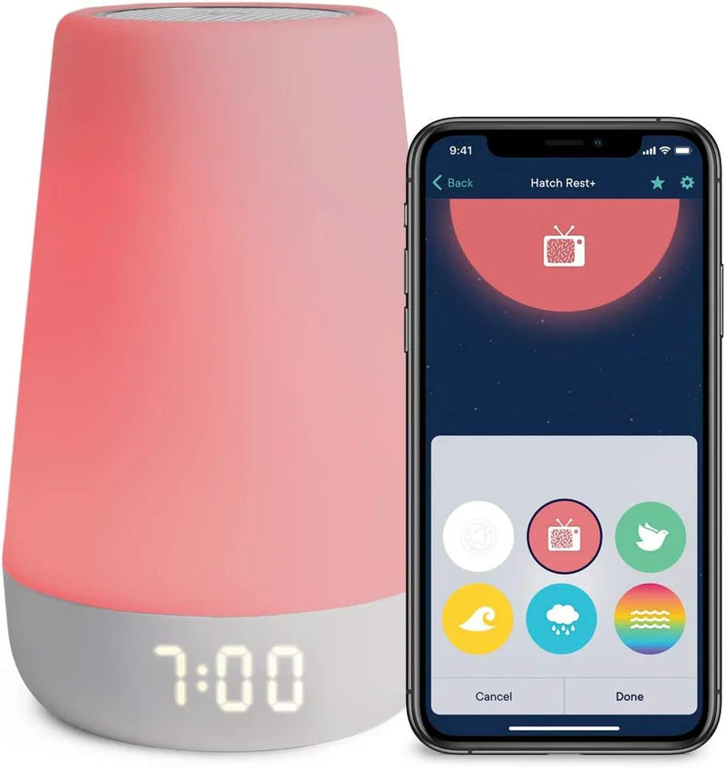 Night light, enhanced wake-up reminder audio monitor, white noise soothing device, infant sleep training device, children's alarm clock, night light E1