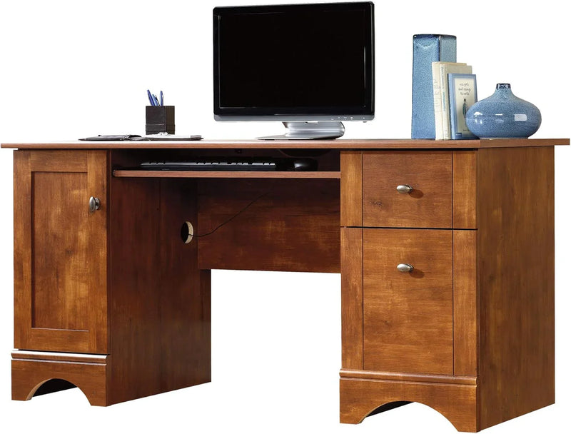 Multifunctional office computer desk, length: 59.45 inches x width: 23.47 inches x height: 29.02 inches, finished with polished maple wood material K2