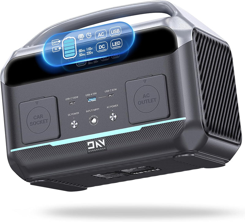 Portable Power Station 56000mAh, 179.2Wh LiFePO4 Battery Backup w/ 2 300W (Peak 600W) AC Outlets, 1.5hrs Fast Charging, Power Bank for Hurricane Emergency/Outdoor Camping/RVs/Home Use U0