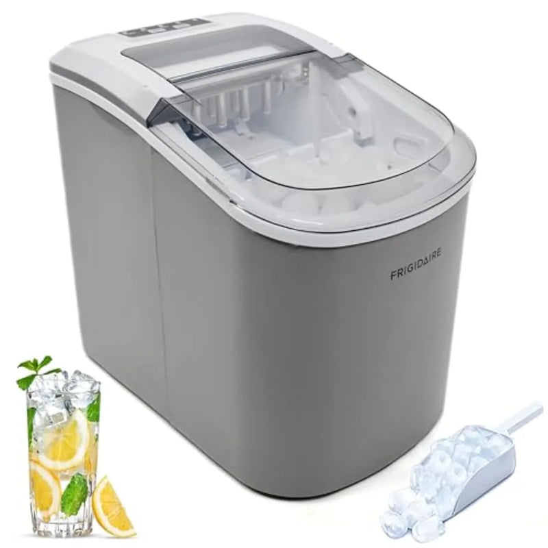 Compact desktop ice machine, capable of producing 26 pounds of ice per day, black color C8
