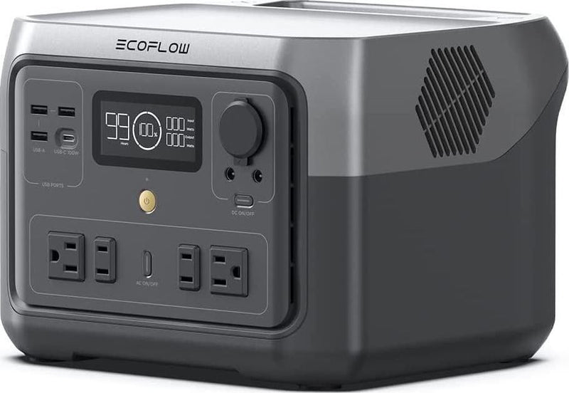 EcoFlow RIVER 2 Max Portable Power Station 512Wh Capacity.Solar Generator.1000W AC Output for Outdoor Camping.Home Backup.Emergency.RV.off-Grid M4
