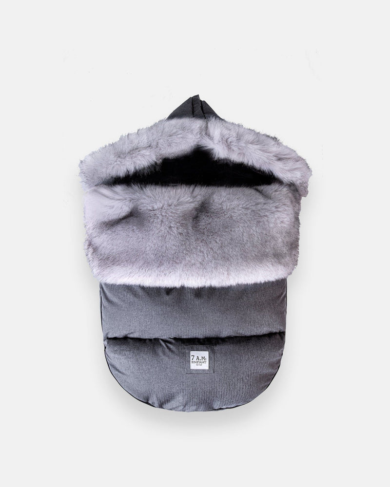7AM Enfant PlushPod - Tundra Heather Grey Dark Faux, 0-18M H9