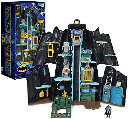 Batman, Bat-Tech Batcave, Giant Transforming Playset with Exclusive 4-- Batman Figure and Accessories N1